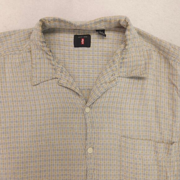 Levis Casual Short Sleeve Button Up Shirt Mens Size Extra Large XL Tan - Picture 1 of 9